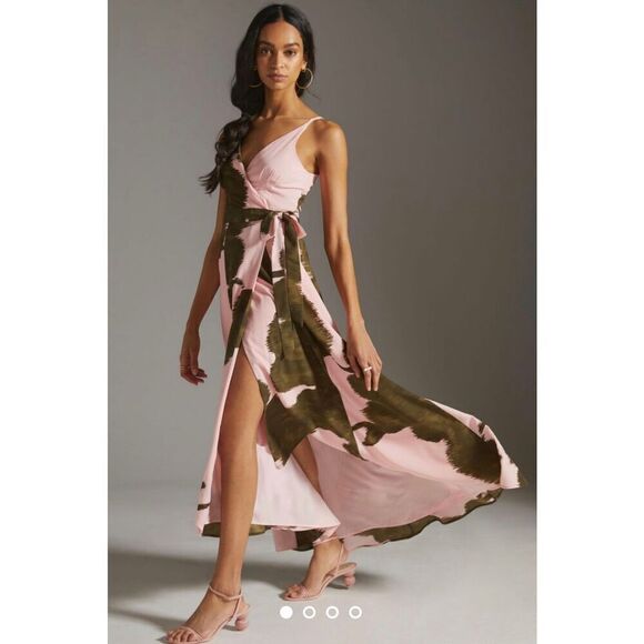Anthropologie x Hutch Printed Wrap Maxi Dress Size 2XL - Picture 2 of 9